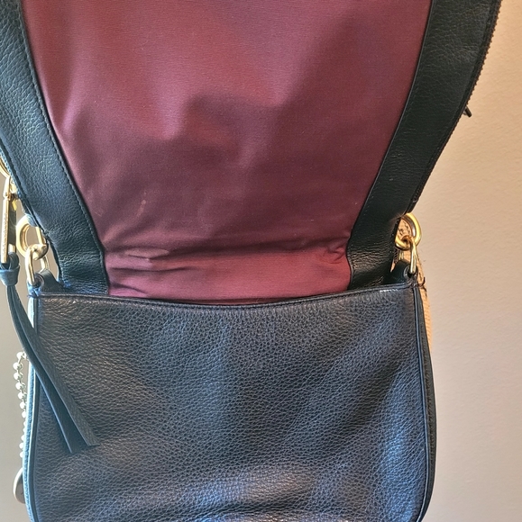 Marc Jacob Blk Genuine Leather Recruit Saddle Bag w/Goldtone Hardware - Picture 11 of 14